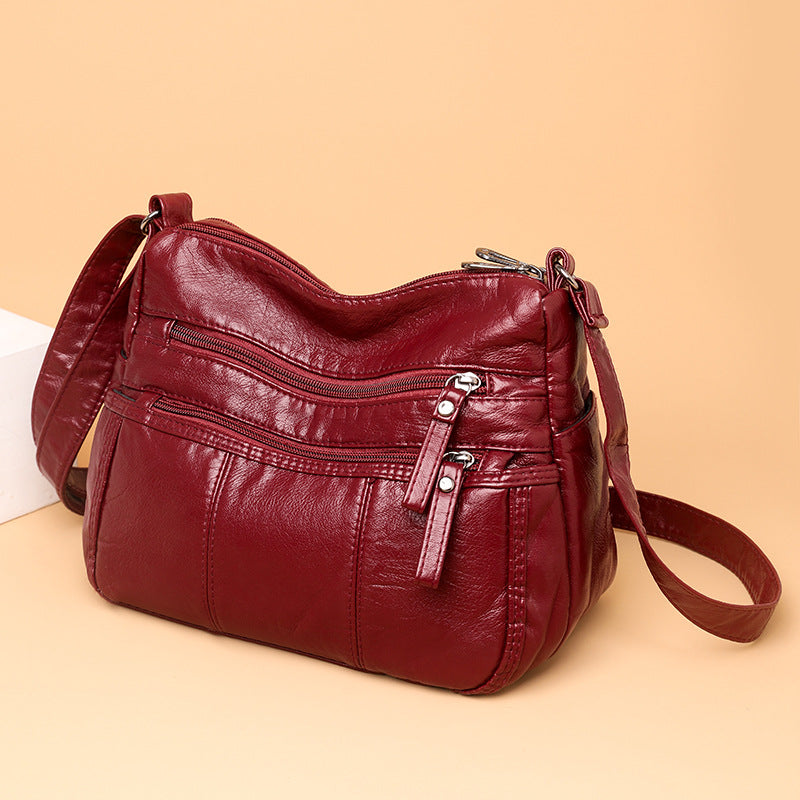 Wholesale Large Capacity PU Soft Leather Texture Crossbody Bags